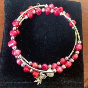 💜 NEW Pink Pearl Wrap Bracelet